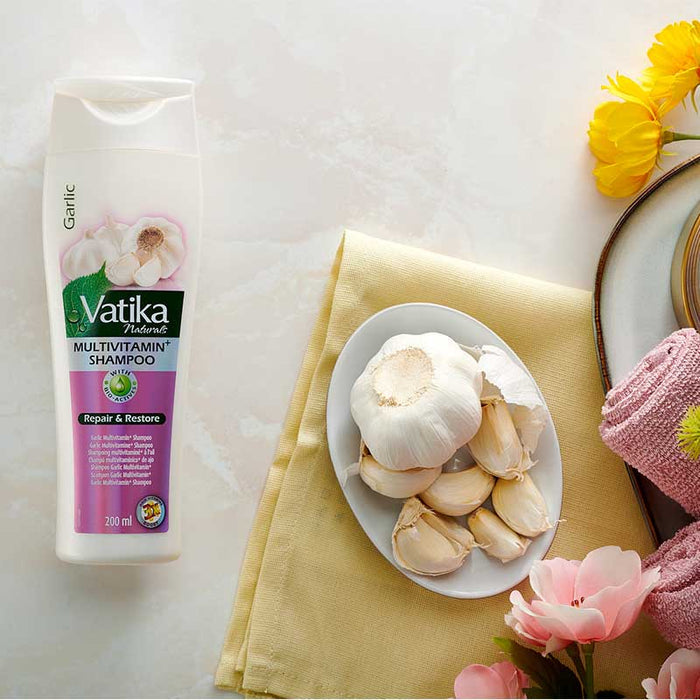 Dabur Vatika Naturals Garlic Multi Vitamin+ Shampoo 400ml