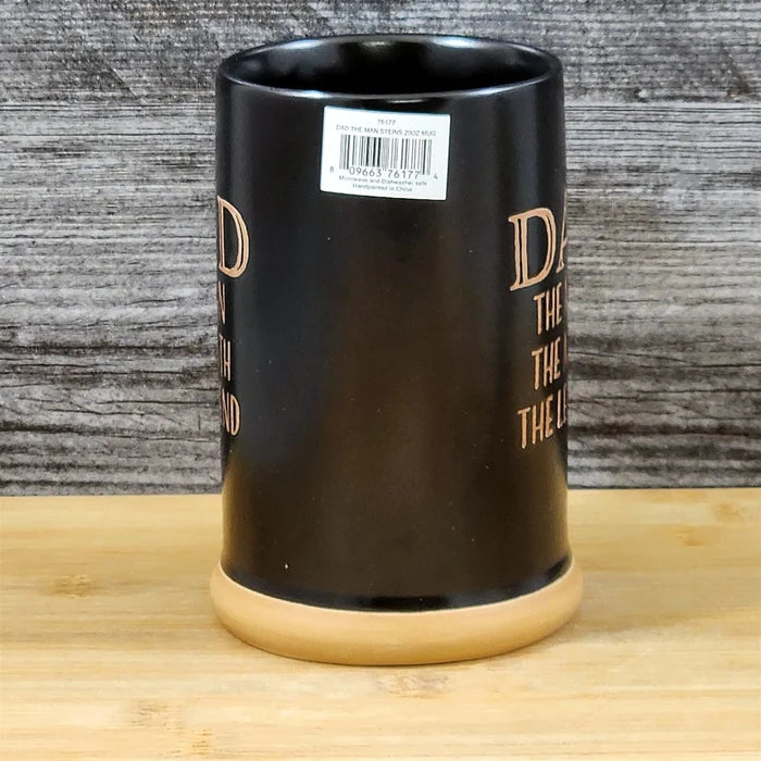 Dad The Man Inspirational Coffee Mug Father Embossed Ceramic Stein Cup Blue Sky