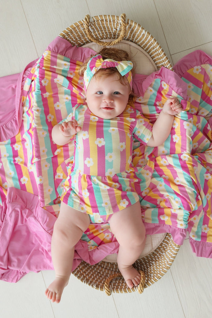 DAISY STRIPE DELIGHT DREAM BODYSUIT DRESS