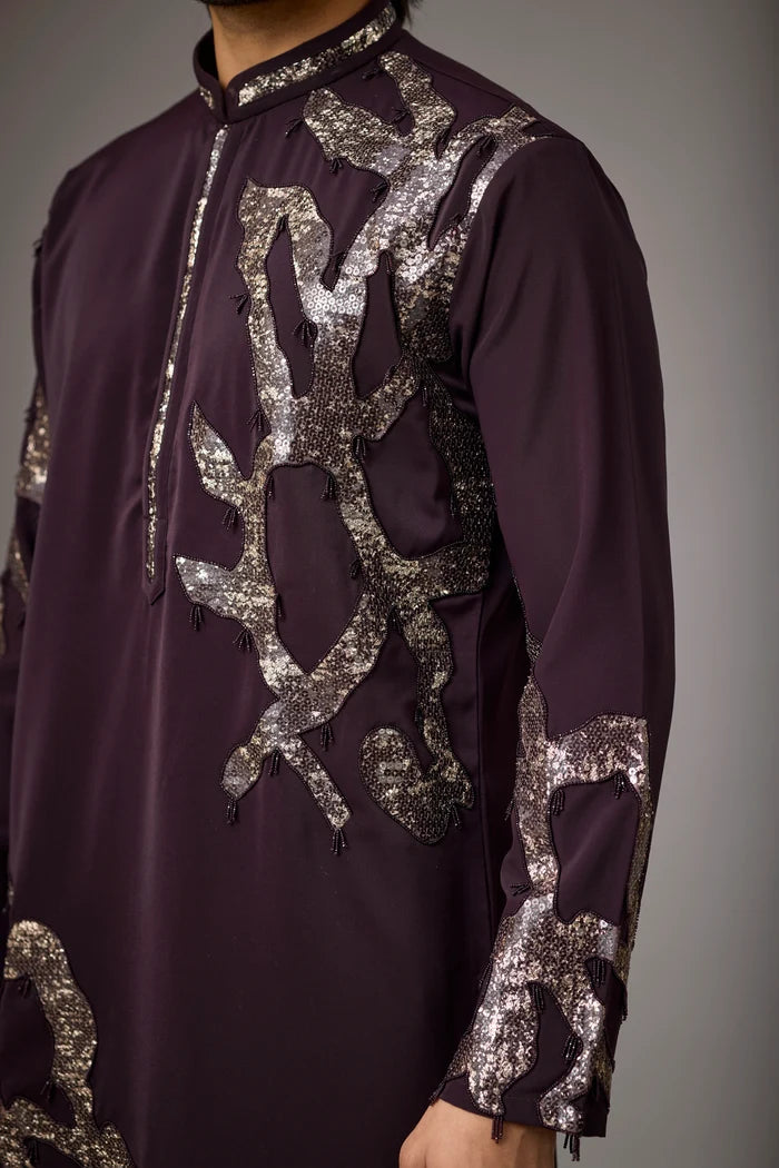 Designer Contemporary Ethnic Kurta Set – Full Length View | Mahavir NX