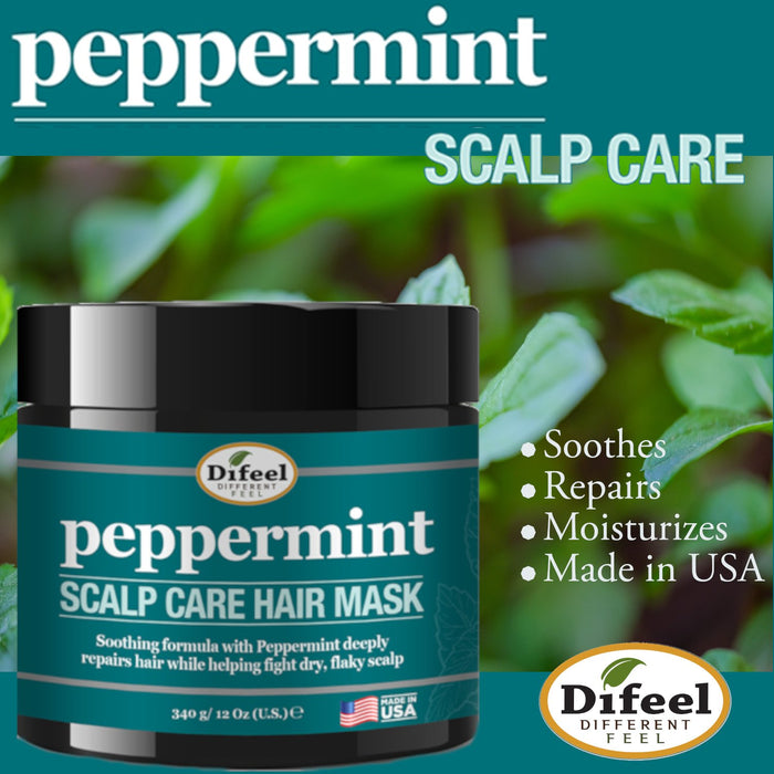 Difeel Peppermint Scalp Care Hair Mask 12oz