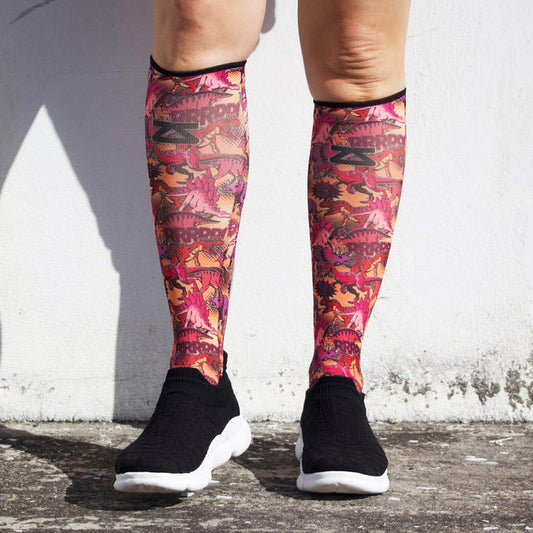 Dino Comic Compression Socks (Knee-High)Socks - Zensah