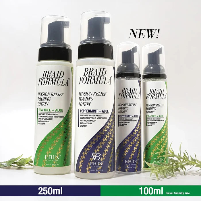 Ebin New York Braid Formula Tension Relief Foaming Lotion Tea Tree 250ml