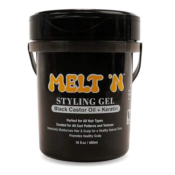 Ebin New York MELT'N Styling Gel Black Castor Oil + Keratin
