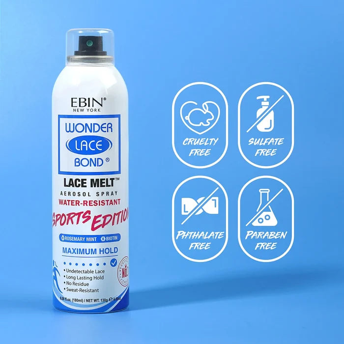 Ebin New York Wonder Lace Bond Lace Melt Aerosol Spray Sports Edition - UK Shipping Only
