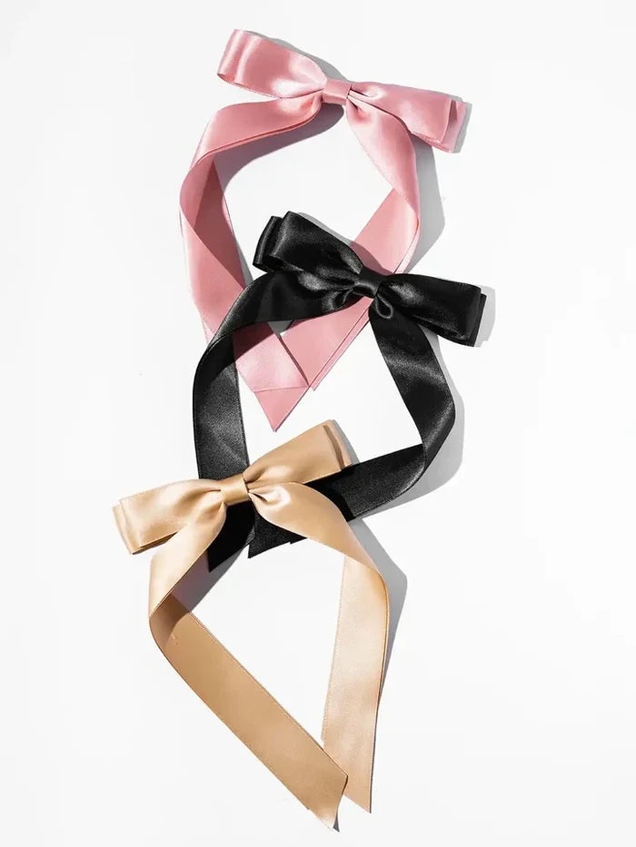 Ellie Rose Classic Ribbon Barrettes - Set of 3