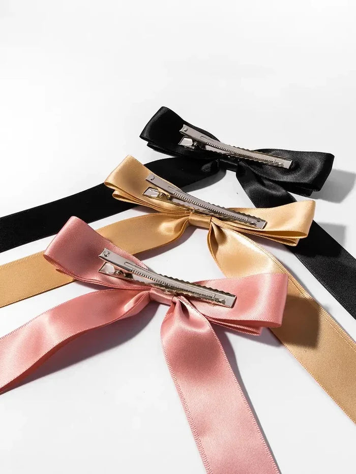 Ellie Rose Classic Ribbon Barrettes - Set of 3