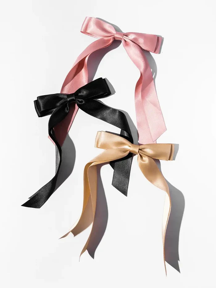 Ellie Rose Classic Ribbon Barrettes - Set of 3