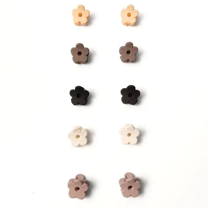 Ellie Rose Mini Flower Clip - Set of 10