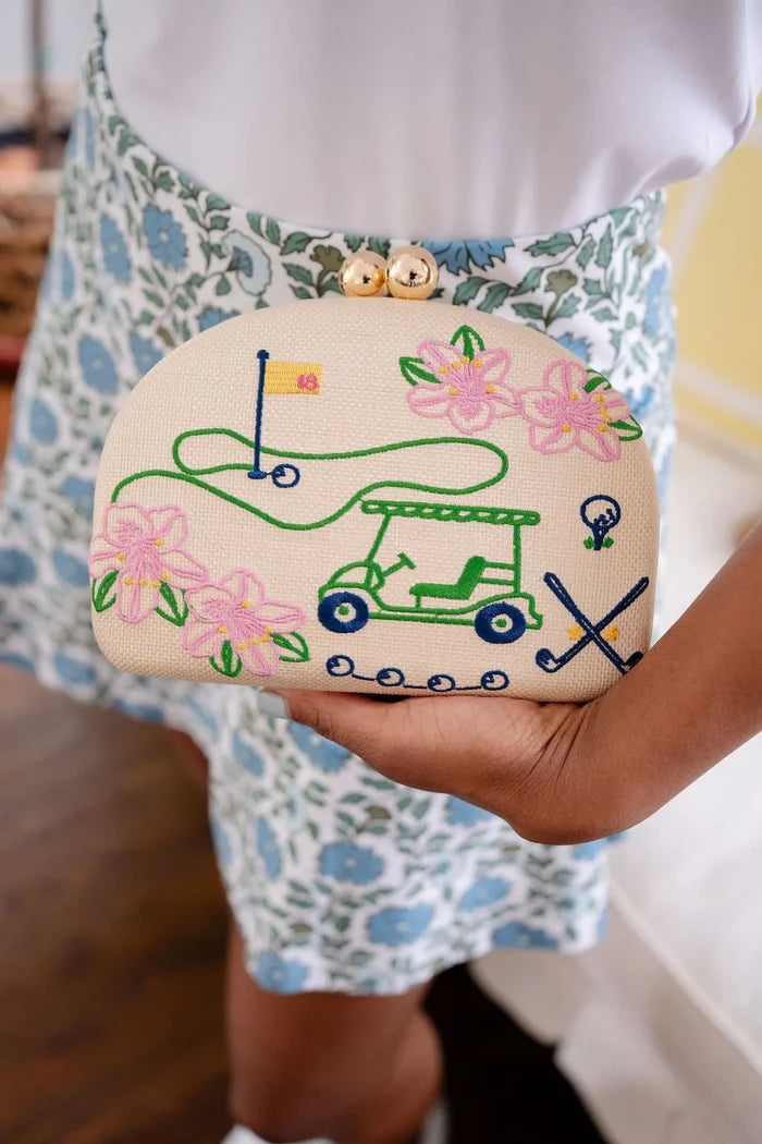 Embroidered Golf Clutch