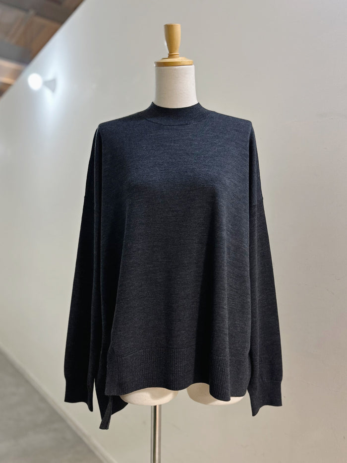 ENFOLD U-SLIT BOX PULLOVER