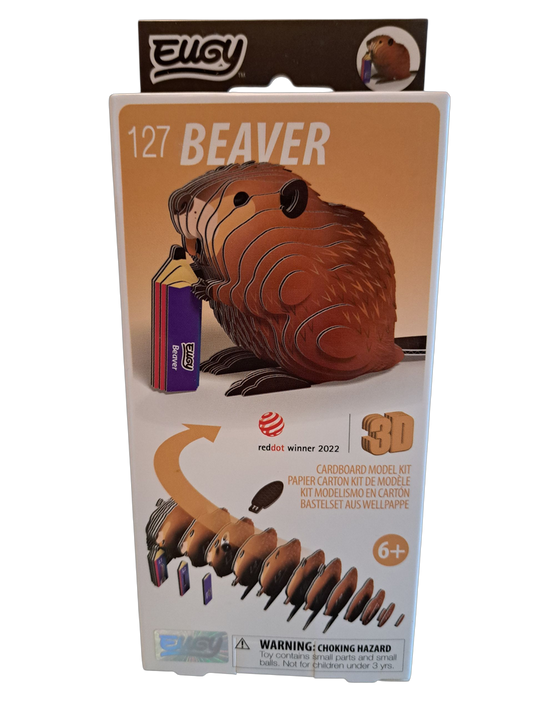 Eugy 3D Cardboard Model Kits - Beaver