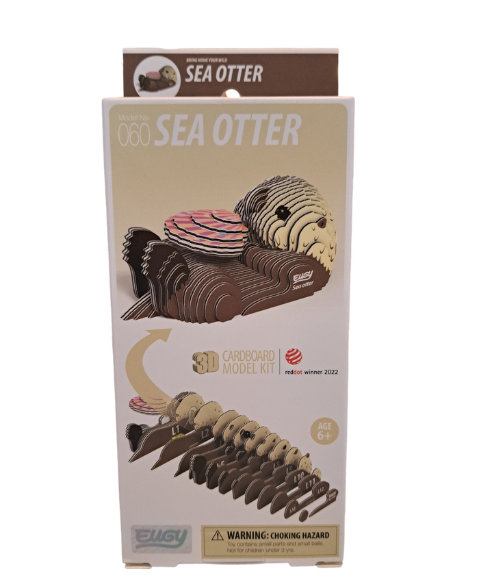 Eugy 3D Cardboard Model Kits - Sea Otter