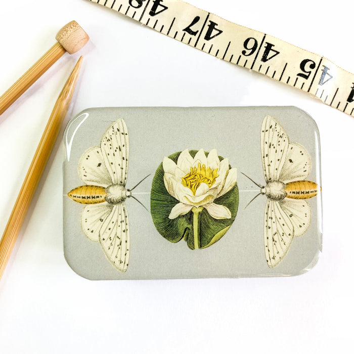 Moth and Lotus Tin - Large