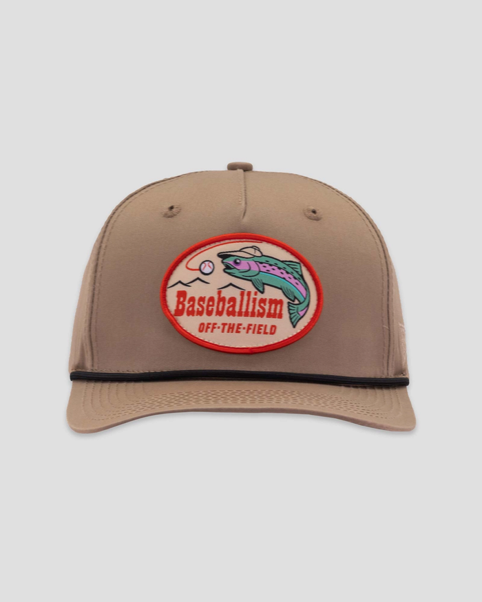 Fishing Club Patch Rope Cap - Brown