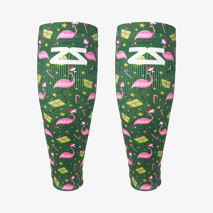 Flamingo Santas Compression Leg SleevesLeg Sleeves - Zensah