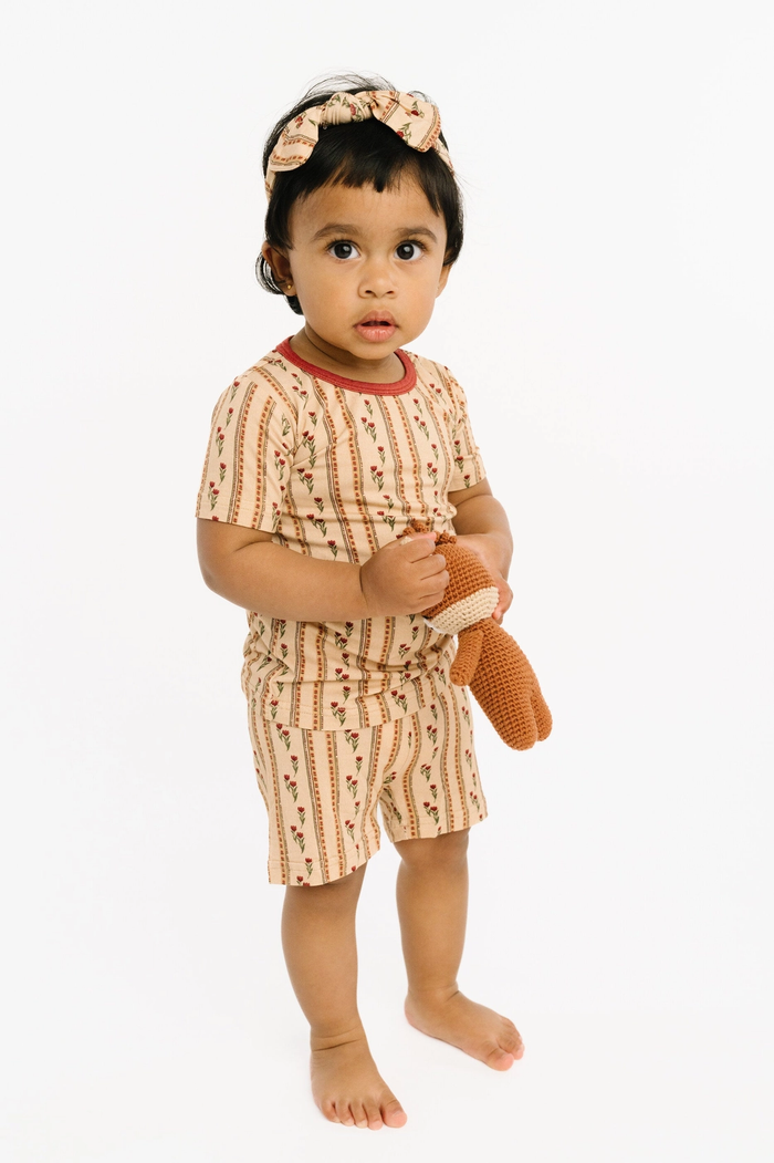 Floral Heirloom Bamboo Shorts Set