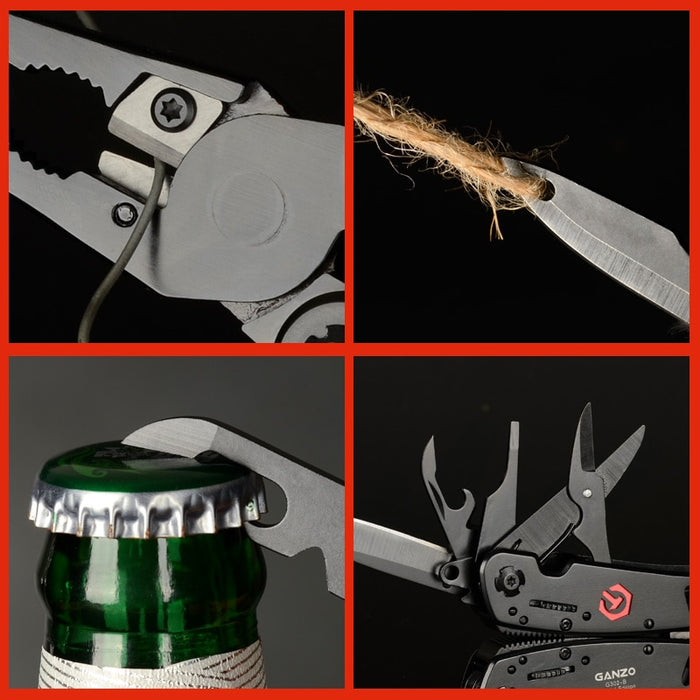 Ganzo Knife G302B Multi Tool Plier EDC Tools Multitools Fishing Pliers 26 in 1 Multifunction folding knives Camping