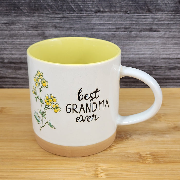 Grandma Nana Coffee Mug Tea Cup With Yellow Daises by Blue Sky 18oz