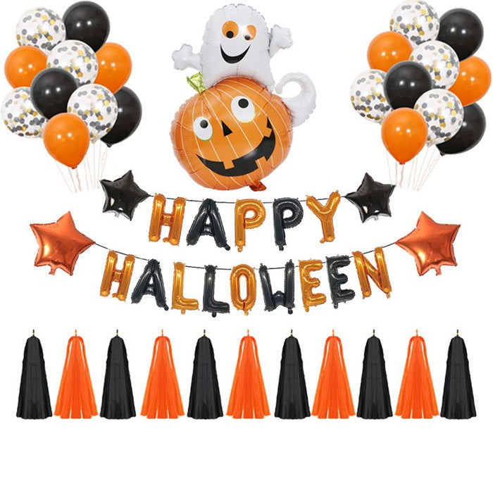 Halloween Pumpkins Balloon Decoration Bat Helium Balloons
