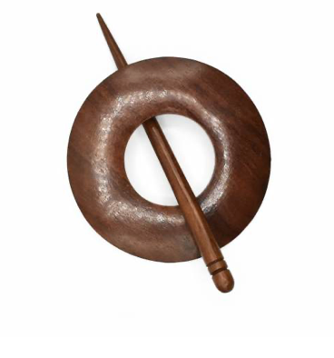 Handcrafted Wood Shawl Pin