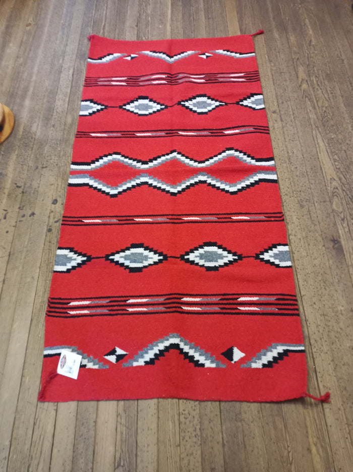 Handwoven Southwest Design Acrylic Rug; 32"x64"