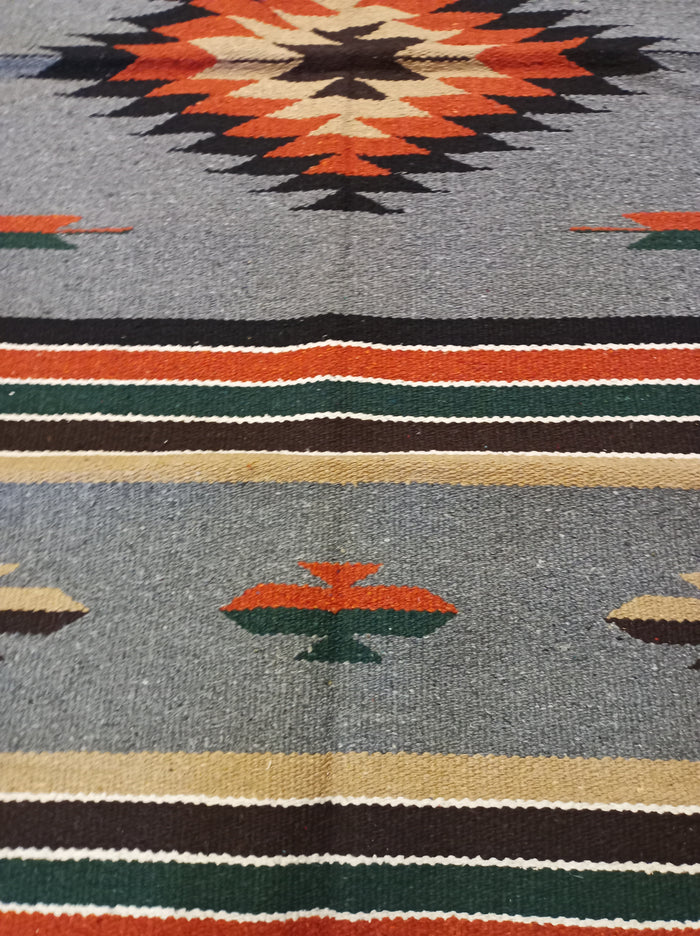 Handwoven Southwest Design Acrylic Rug; 32"x64"