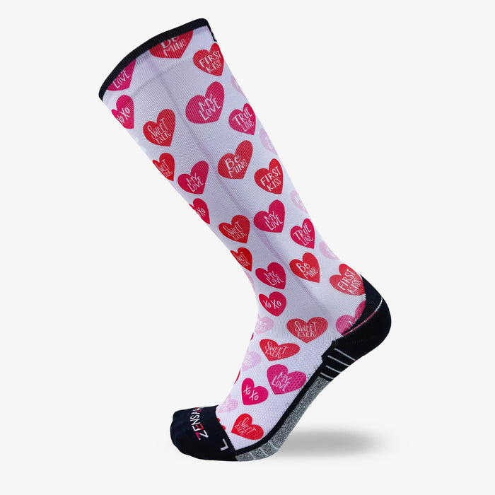 Heart Phrases Compression Socks (Knee-High)Socks - Zensah