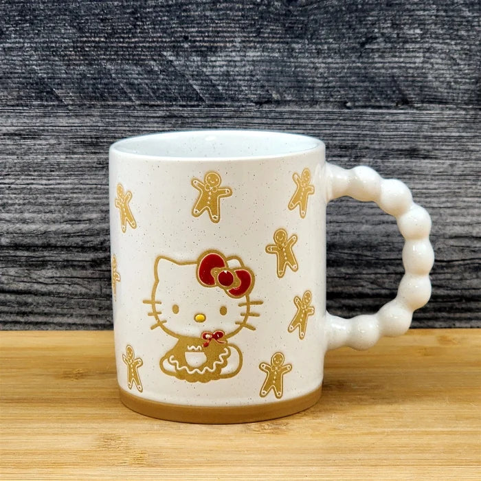 Hello Kitty Christmas Coffee Mug Gingerbread Blue Sky Ceramic Holiday Cup 16oz