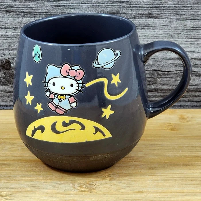 Hello Kitty Outer Space Mug Ceramic Holiday Coffee Tea Cup 21oz Blue Sky