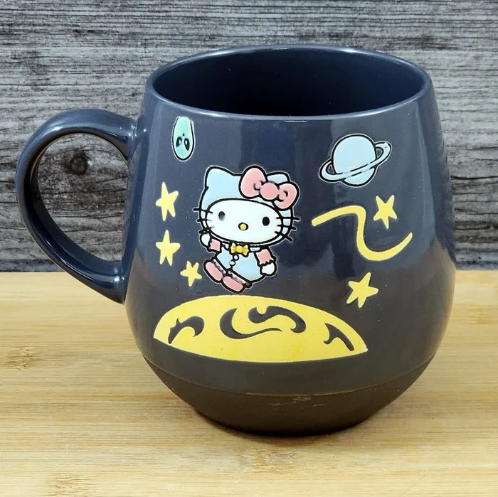 Hello Kitty Outer Space Mug Ceramic Holiday Coffee Tea Cup 21oz Blue Sky