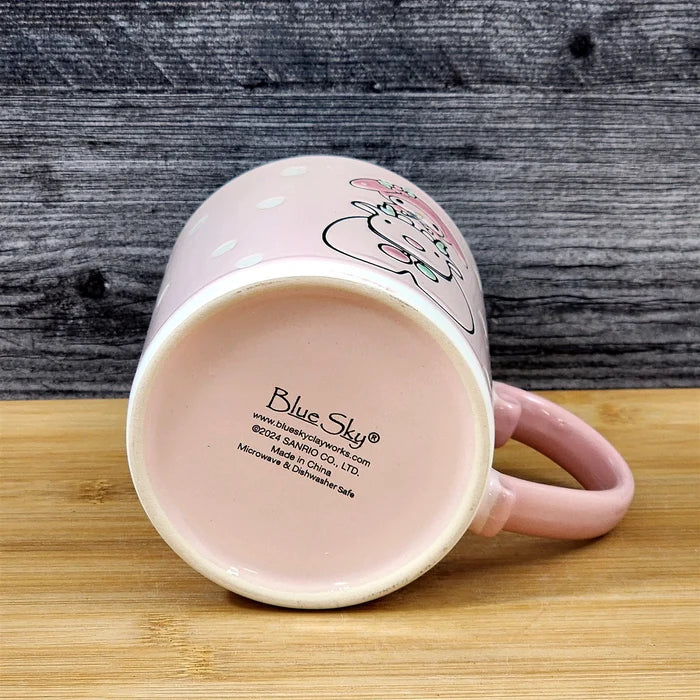 Hello Kitty Pink Mug Ceramic Elaphure Coffee Tea Cup by Blue Sky Embossed 21oz