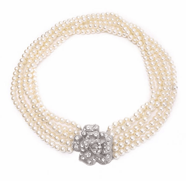 Holly Golightly Halloween Costume 6 Piece Jewelry and Accessories Set Tiara Necklace Earrings Long Satin Gloves Functional Cigarette Holder Sunglasses (Rental) - Utopiat