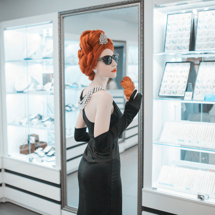 Holly Premium Crystal Earrings – Audrey - Inspired Sparkle for Halloween Glam & Everyday Sophistication - Utopiat