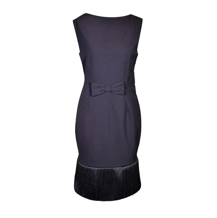 Holly — The Black Fringe Cocktail Dress - Utopiat