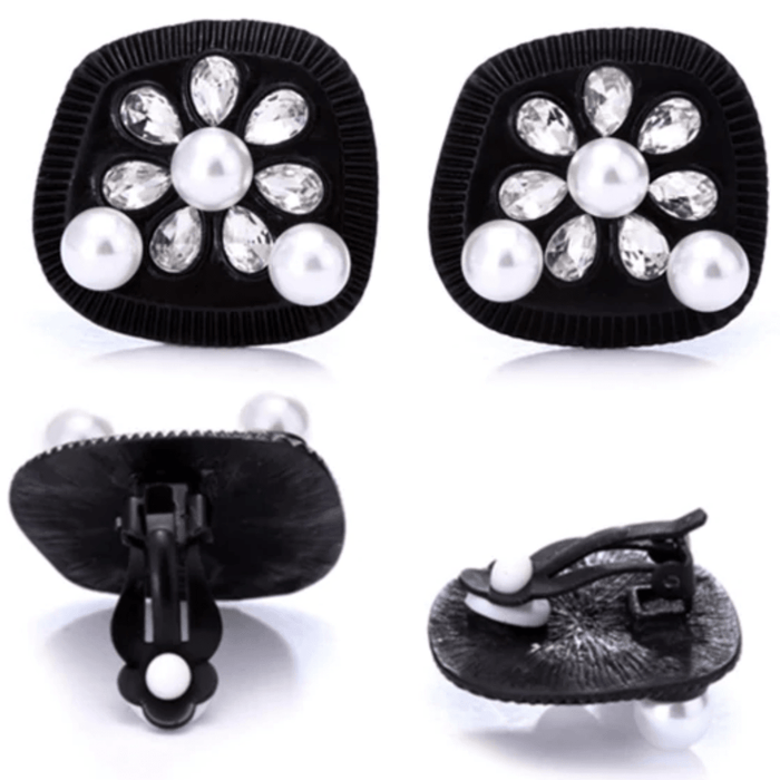 Holly — The Cat-Eye Sunglasses & Black Earrings Set - Utopiat