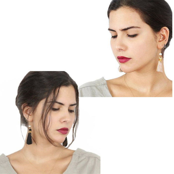 Holly — The Pearl Tassel Earrings - Utopiat
