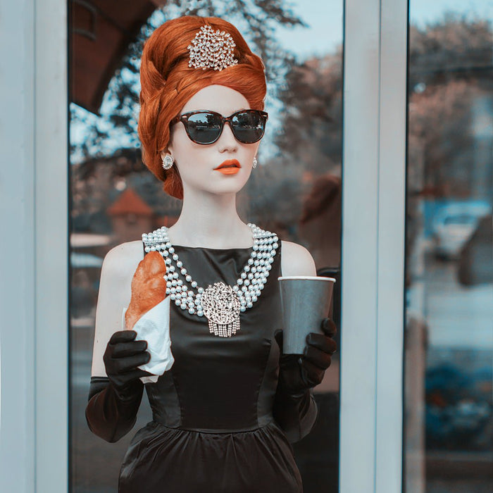 Holly Premium Crystal Tiara – Audrey - Inspired Sparkle for Halloween Regal Glam & Timeless Elegance - Utopiat