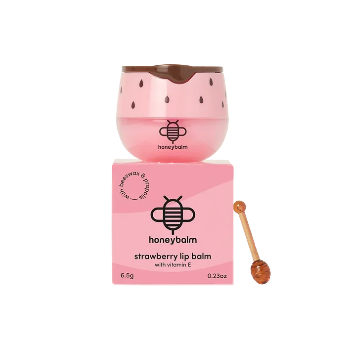Honeybalm Strawberry pink tub with applicator