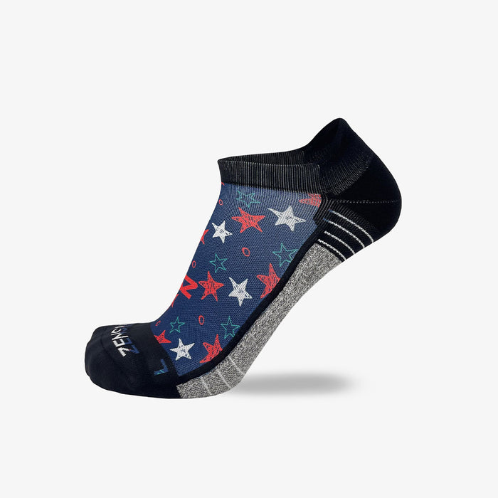 Illustrated Stars Running Socks (No Show)Socks - Zensah