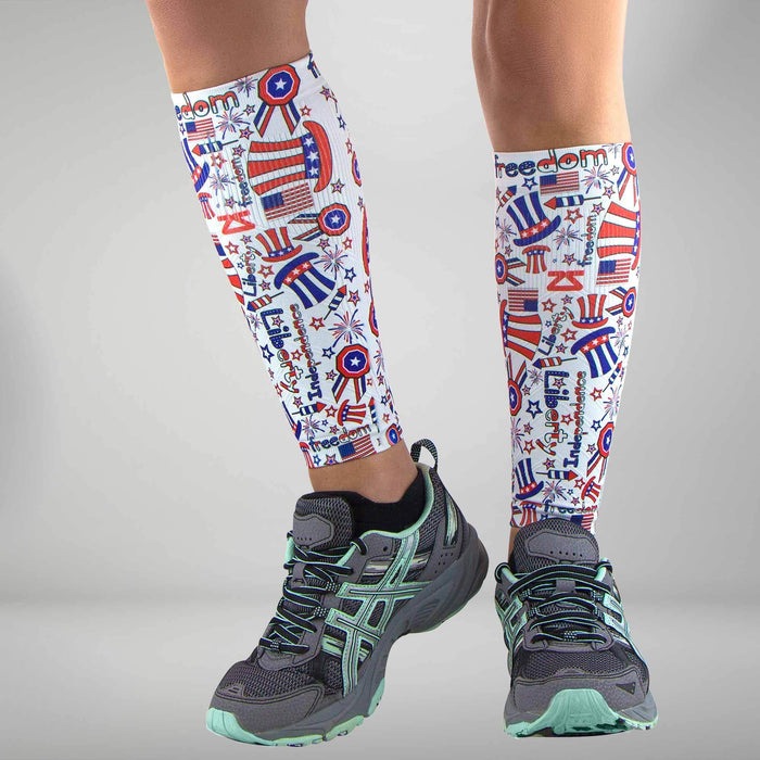 Independence Doodle Compression Leg SleevesLeg Sleeves - Zensah