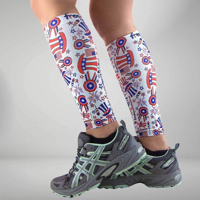 Independence Doodle Compression Leg SleevesLeg Sleeves - Zensah