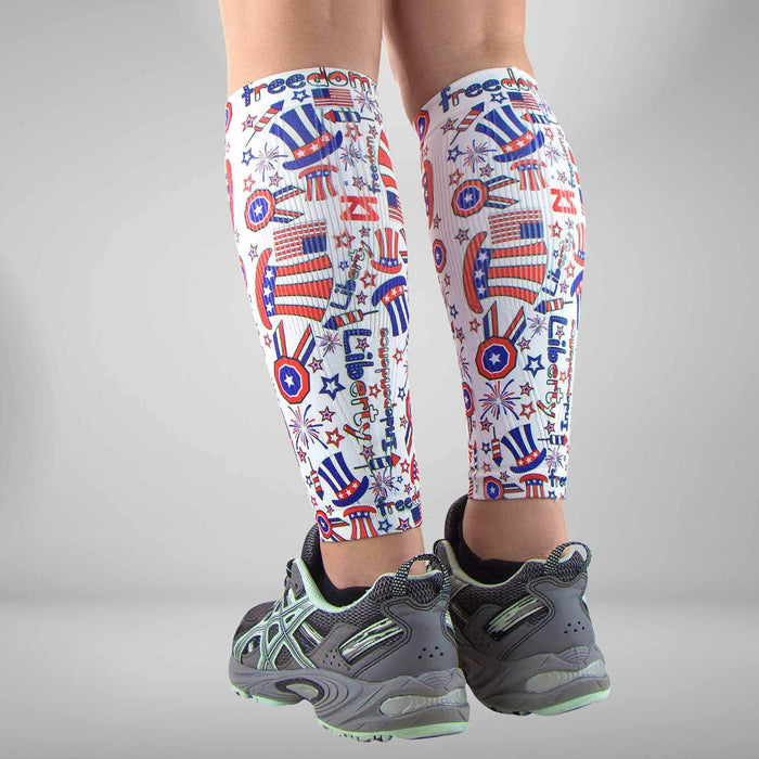 Independence Doodle Compression Leg SleevesLeg Sleeves - Zensah