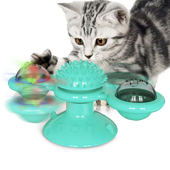 "Windmill spinner interactive cat toy UK"

"Kitten toy with fish design and suction base"

"Spinning mental stimulation cat toy"

"Fun rotating cat toy for UK kittens"