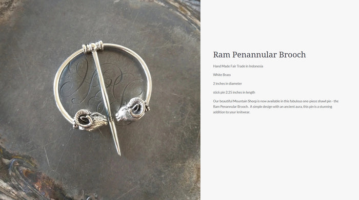 Ram Pennanular Brooch