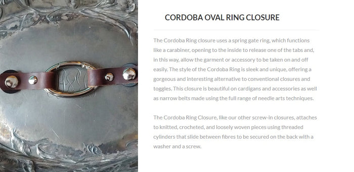 Cordoba Oval Ring Closure - Espresso Bean