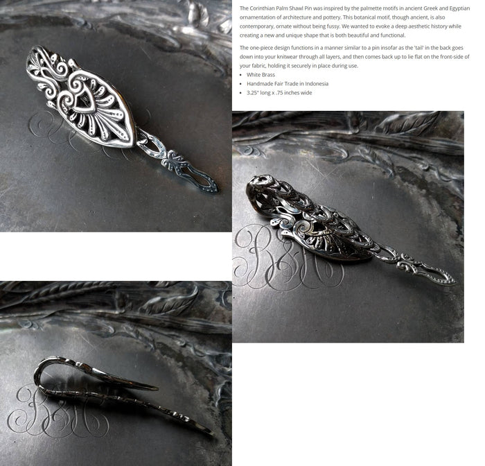 Corinthian Palm Pin