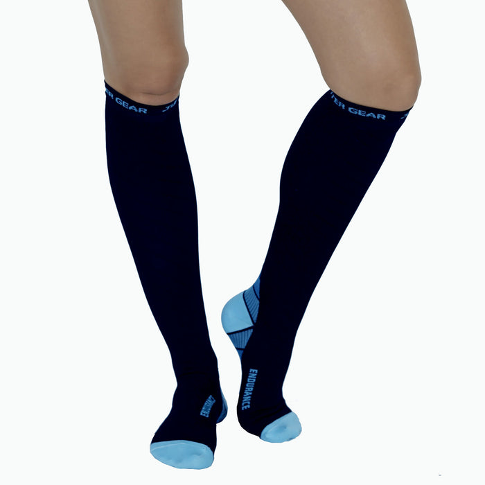 JupiterGear Endurance Compression Socks – 20-30 mmHg Graduated Support for Running, Hiking, Travel & Pregnancy Relief