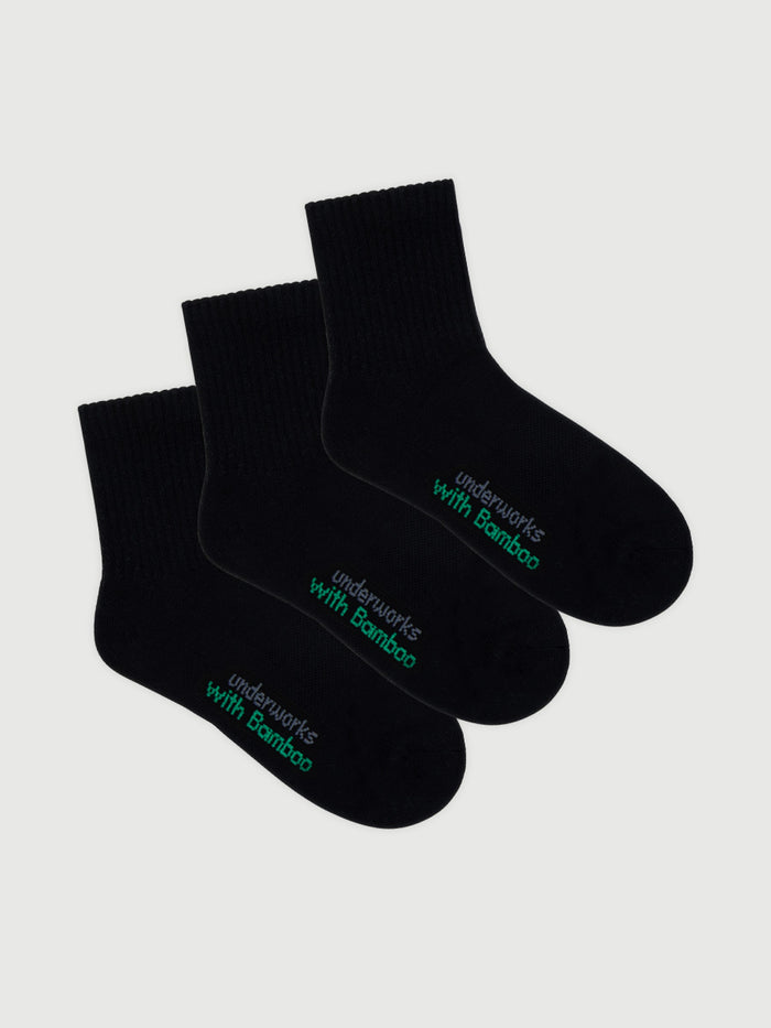 Kids Bamboo Cushioned Quarter Crew 3 Pack