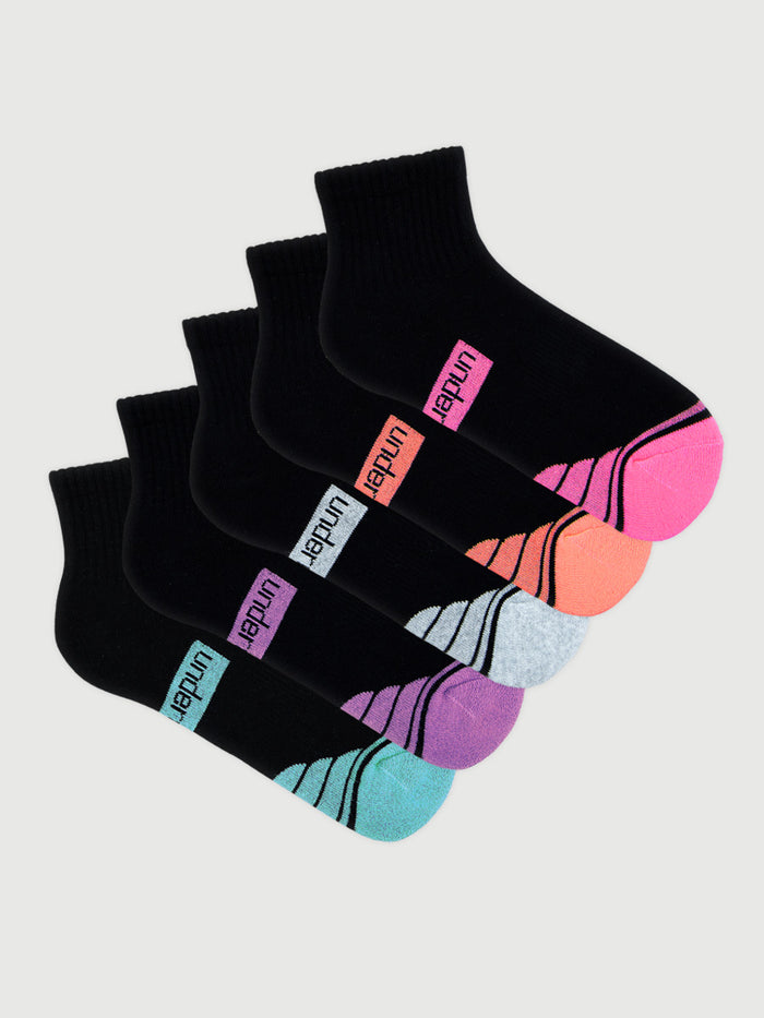 Kids Cushioned Sport Quarter Crew 5 Pack